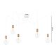 Chandelier on a string MIROS 5xE27/60W/230V white/copper