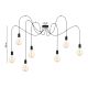 Chandelier on a string MIROS 7xE27/60W/230V black