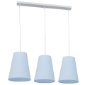 Chandelier on a string PINIO 3xE27/60W/230V blue