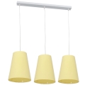 Chandelier on a string PINIO 3xE27/60W/230V yellow