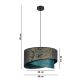 Chandelier on a string REZO 1xE27/60W/230V turquoise/gold