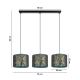 Chandelier on a string REZO 3xE27/60W/230V gold/turquoise