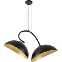 Chandelier on a string SPACE 2xE27/60W/230V black/gold