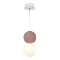 Chandelier on a string STRING 1xG9/4W/230V pink