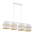 Chandelier on a string TAGO 4xE27/15W/230V white/gold