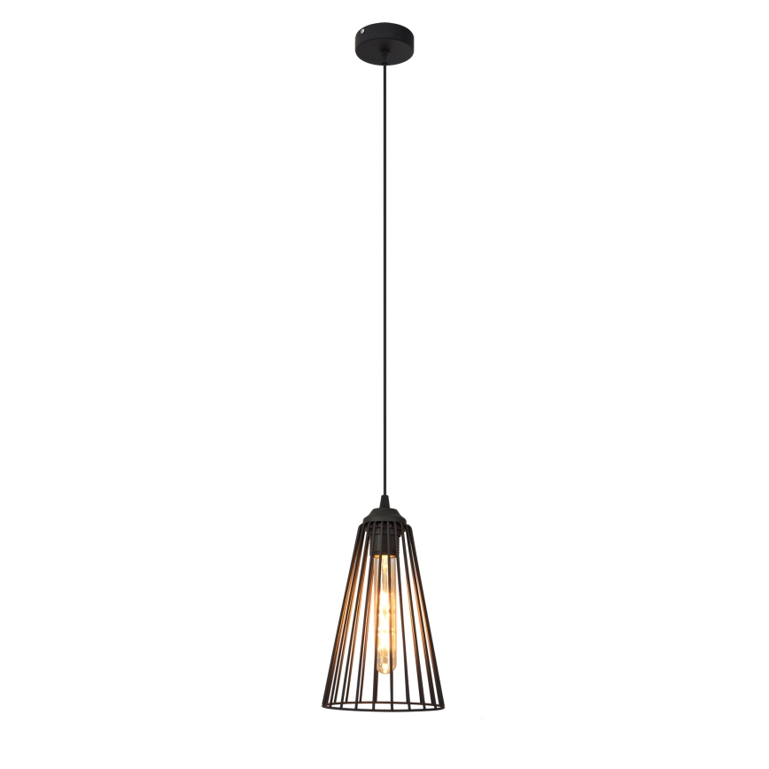 Chandelier on a string TORRI 1xE27/15W/230V d. 16 cm black