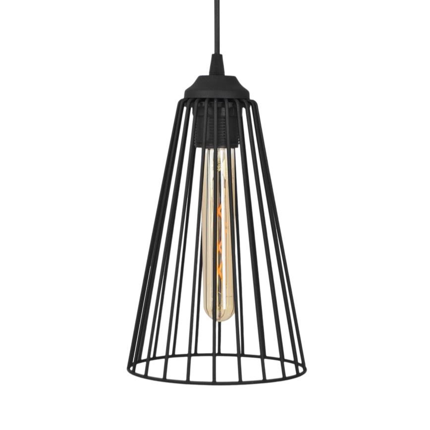 Chandelier on a string TORRI 1xE27/15W/230V d. 16 cm black