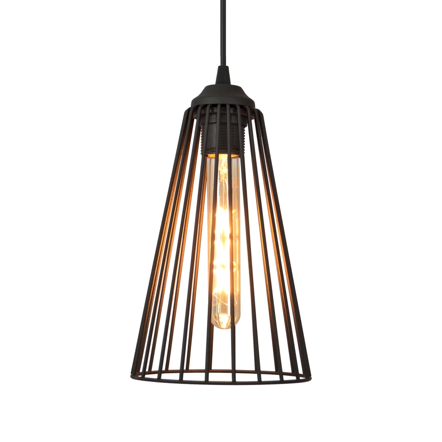Chandelier on a string TORRI 1xE27/15W/230V d. 16 cm black