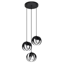 Chandelier on a string TULOS 3xE27/60W/230V black