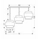 Chandelier on a string TWIN 3xE27/40W/230V brown/black