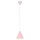 Chandelier on a string VOSS 1xE27/40W/230V pink/white