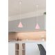 Chandelier on a string VOSS 1xE27/40W/230V pink/white