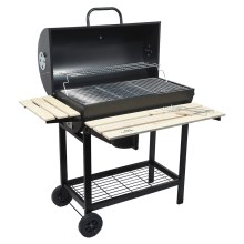 Charcoal grill black/wood