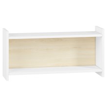 Chidren's wall shelf BUBO 35x72 cm white/light oak