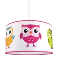 Children chandelier on a string OWL 1xE27/60W/230V