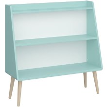 Children's bookcase GAIA 80x81,3 cm turquoise/oak