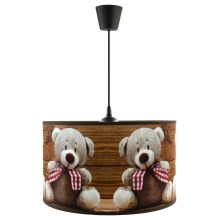 Children's chandelier on a string BEARS 1xE27/60W/230V