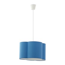 Children's chandelier on a string CLOUD 1xE27/25W/230V blue