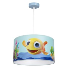 Children's chandelier on a string FISH 1xE27/60W/230V