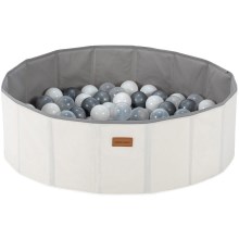 Children's dry pool with balls d. 80 cm white/grey