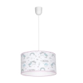 Children's pendant chandelier on a string UNICORN 1xE27/60W/230V