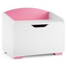 Children's storage container PABIS 50x60 cm white/pink