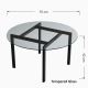 Coffee table BALANCE 42x75 cm black/clear
