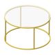 Coffee table BERLIN 80x45 cm gold/clear