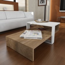 Coffee table CHAIN 90x43,6 cm brown/white
