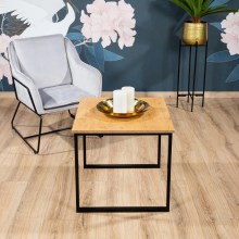 Coffee table EVEN 55x60 cm black/brown