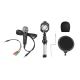 Condenser microphone with POP filter JACK 3,5 mm