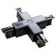 Connector for lights in rail system 3-phase TRACK black type +