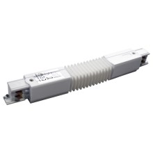Connector for lights in rail system 3-phase TRACK white type Flexi