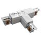 Connector for lights in rail system 3-phase TRACK white type T