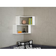 Corner wall shelf BULUT 55,4x45 cm white