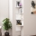 Corner wall shelf DESALDO 155,2x29,6 cm white