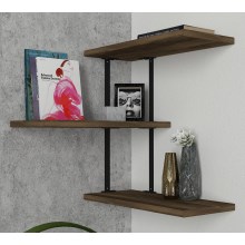 Corner wall shelf FRISBI 47,4x45 cm brown