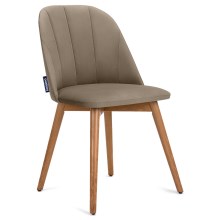 Dining chair BAKERI 86x48 cm beige/beech