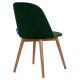 Dining chair BAKERI 86x48 cm dark green/light oak