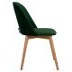 Dining chair BAKERI 86x48 cm dark green/light oak