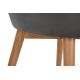 Dining chair BAKERI 86x48 cm grey/light oak