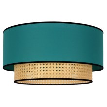 Duolla - Ceiling light BOHO 1xE27/15W/230V turquoise/rattan