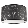 Duolla - Ceiling light MARBLE 1xE27/40W/230V black/white