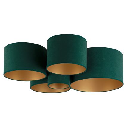 Duolla - Ceiling light ROLLER PENTO 5xE27/60W/230V green/gold