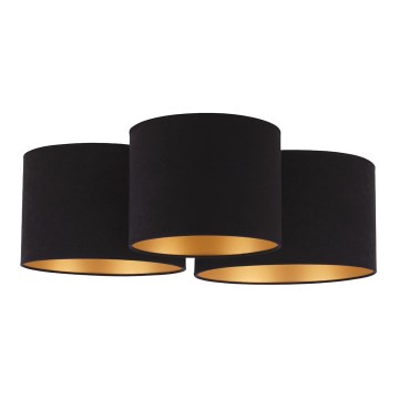 Duolla - Ceiling light ROLLER TRIO 3xE27/60W/230V black/gold