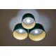 Duolla - Ceiling light ROLLER TRIO 3xE27/60W/230V green/gold