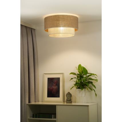 Duolla - Ceiling light YUTE BOHO 1xE27/15W/230V d. 45 cm brown/creamy