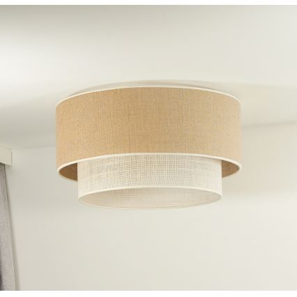 Duolla - Ceiling light YUTE BOHO 1xE27/15W/230V d. 45 cm brown/creamy