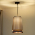 Duolla - Chandelier on a string BELL SHINY 1xE27/15W/230V d. 25 cm silver/black