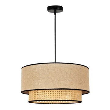 Duolla - Chandelier on a string BOHO 1xE27/15W/230V d. 45 cm beige/rattan